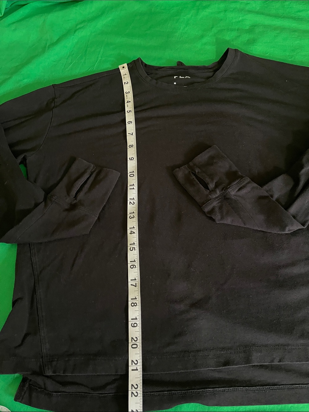 FLX Men’s Black Long-Sleeve Crew Tee - Picture 5 of 9